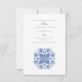 Mediterrane waterverf bruidsdoucheuitnodiging kaart (Achterkant)