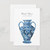 Mediterrane waterverf bruidsdoucheuitnodiging kaart (Voorkant / Achterkant)