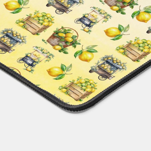 Mediterrane Waterverf Citroen Crested Monogram Bureaumat (Hoek)