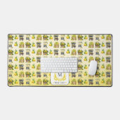 Mediterrane Waterverf Citroen Crested Monogram Bureaumat (Keyboard & Muis)