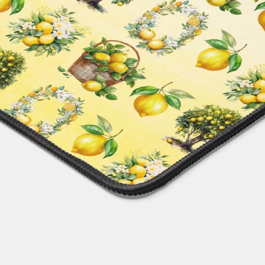 Mediterrane Waterverf Citroen Crested Monogram Bureaumat (Hoek)