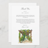 Mediterrane Waterverf Dank u kaart (Voorkant / Achterkant)