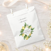 Mediterrane Waterverf Lemon Tropical Wedding Bedankzakje (Geknipt)