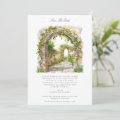 Mediterrane Waterverf Save the Date Kaart (Staand voorkant)