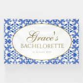 Mediterrane Witte en Blauwe Banner  Stijl (Horizontaal)