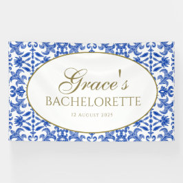 Mediterrane Witte en Blauwe Banner  Stijl