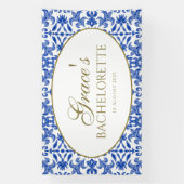 Mediterrane Witte en Blauwe Banner  Stijl (Verticaal)