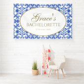 Mediterrane Witte en Blauwe Banner  Stijl (Insitu)