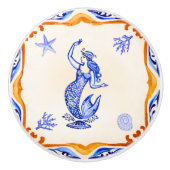 mediterrane zeemeermin keramische knop (Voorkant)
