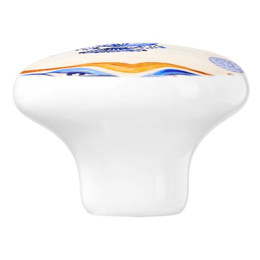 mediterrane zeemeermin keramische knop (Zijkant)