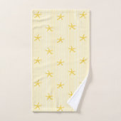 Mediterrane Zeester Streep Citroen Geel Bad Handdoek (Handdoek)
