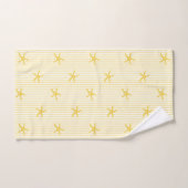Mediterrane Zeester Streep Citroen Geel Bad Handdoek (Handdoek)