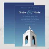 Mediterrane zomer, 5,5x7.5 bruiloft kaart (Voorkant / Achterkant)