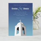 Mediterrane zomer, 5,5x7.5 bruiloft kaart (Staand voorkant)