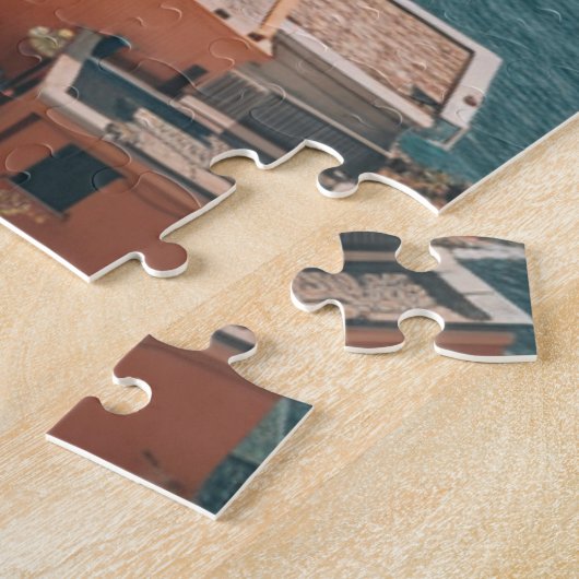 Mediterrane zomer - Clifftop Uitzicht Legpuzzel (Zijkant)