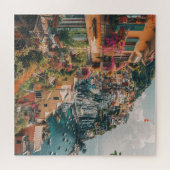 Mediterrane zomer - Clifftop Uitzicht Legpuzzel (Horizontaal)