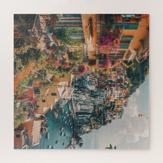 Mediterrane zomer - Clifftop Uitzicht Legpuzzel (Horizontaal)