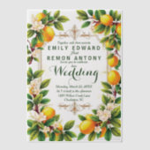 Mediterrane zomer elegantie bruiloft vellum uitnodigingen (Voorkant)