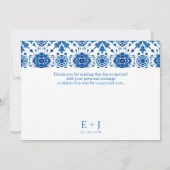 Mediterrane zomer Foto Bruiloft "Dank u" Save The Date (Achterkant)