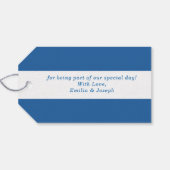 Mediterrane zomer modern blauw Bruiloft Cadeaulabel (Achterkant Horizontaal)