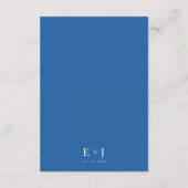 Mediterrane zomer modern blauw mozaïek Bruiloft Informatiekaartje (Achterkant)