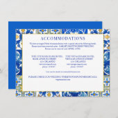 Mediterrane zomer moderne blauwe bruiloft notitiekaartje (Voorkant / Achterkant)