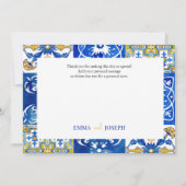 Mediterrane zomer moderne tegel "Dank u" Kaart (Achterkant)