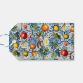 Mediterrane zomerblauwe mozaïek cadeaulabel (Achterkant Horizontaal)