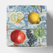 Mediterrane zomerblauwe mozaïekbruiloft bedankdoosjes (Bovenkant)