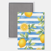 Mediterrane zomercitrus keukendecoratie magneet (Voorkant / Achterkant)
