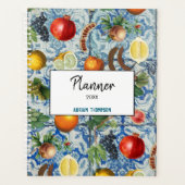 Mediterrane zomerfruit en blauwe mozaïek planner (Voorkant)