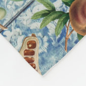 Mediterrane zomerfruit en blauwe witte mozaïek fleece deken (Hoek)