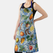 Mediterrane zomerfruit en blauwe witte mozaïek schort (Insitu)