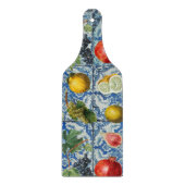 Mediterrane zomerfruit en blauwe witte mozaïek snijplank (Voorkant)