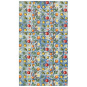 Mediterrane zomerfruit en blauwe witte mozaïek tafelkleed (Voorkant)