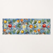 Mediterrane zomerfruit en blauwe witte mozaïek yogamat (Voorkant (horizontaal))