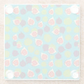 Mediterrane zomerfruitbomen glazen onderzetter (Achterkant)