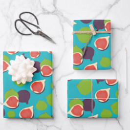 Mediterrane zomerfruitbomen inpakpapier vel