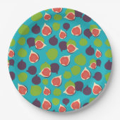 Mediterrane zomerfruitbomen papieren bordje (Voorkant)