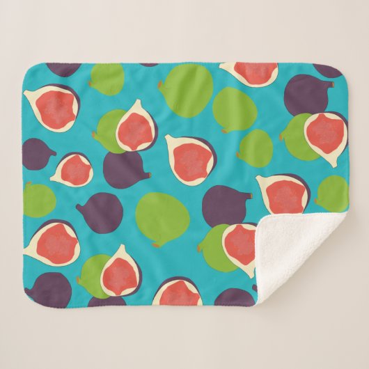 Mediterrane zomerfruitbomen sherpa deken (Voorkant (horizontaal))