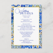 Mediterrane zomermoderne tegel informatiekaartje (Voorkant)