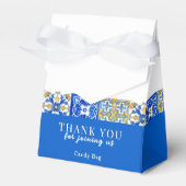 Mediterrane zomermoderne tegel Wedding Favor Box Bedankdoosjes (Voorkant Zijde)