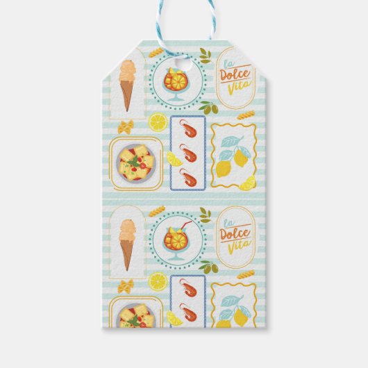 Mediterrane zomerse sfeer cadeaulabel (Voorkant)