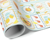 Mediterrane zomerse sfeer cadeaupapier (Rol Hoek)