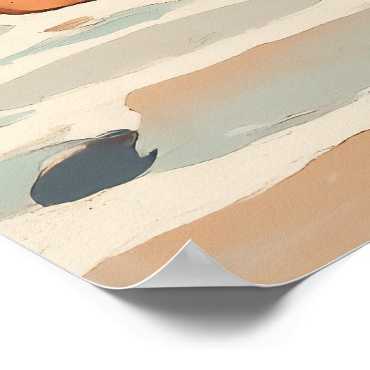 Mediterrane zomerstijl wandeling poster (Hoek)