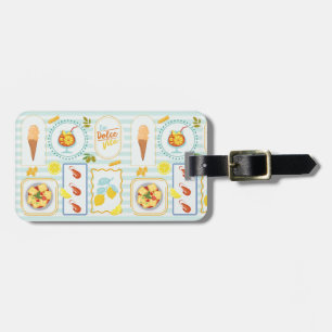 Mediterrane zomervibes bagagelabel
