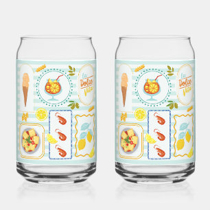 Mediterrane zomervibes blikvorm glas