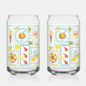 Mediterrane zomervibes blikvorm glas (Achterkant)