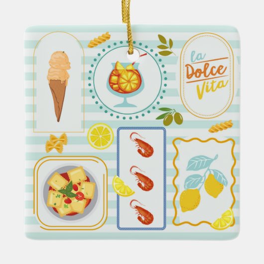 Mediterrane zomervibes keramisch ornament (Voorkant)
