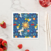 Mediterrane zon, fruit, zomer, citroenkunst, servet (Insitu)